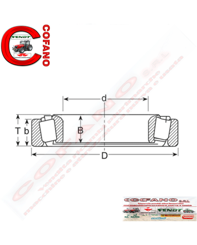 Cuscinetto a sfere orientabile Ø 57x105 mm Cuscinetto a sfere orientabile Ø 57x105 mm