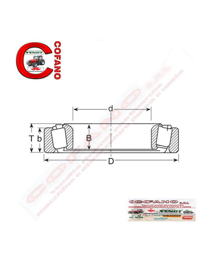 Cuscinetto a sfere orientabile Ø 57x105 mm