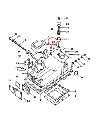 Prigioniero albero bilanciere  716447R1 compatibile con Case IH