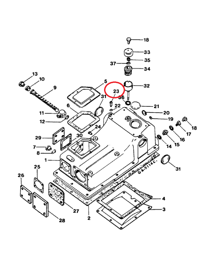Prigioniero albero bilanciere  716447R1 compatibile con Case IH