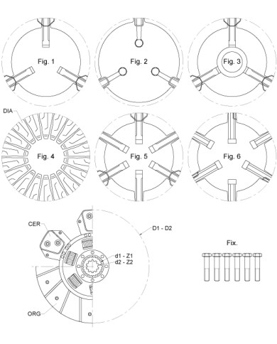 Doppia frizione 3220986R97 Luk Ø 350/350 6 leve compatibile Case IH 1255X 1255XL