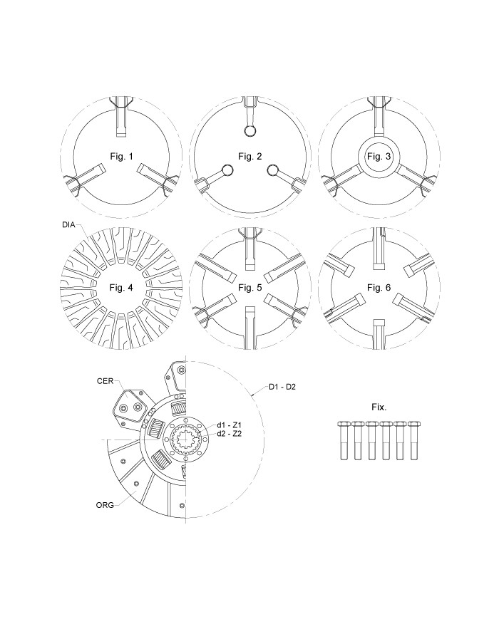 Doppia frizione 3220986R97 Luk Ø 350/350 6 leve compatibile Case IH 1255X 1255XL