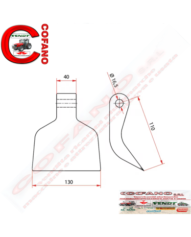 Mazza trinciasarmenti 08 Maschio T24004025R