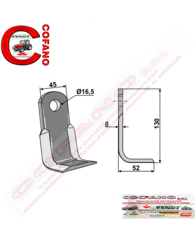 Coltello angolare T21004042 Maschio