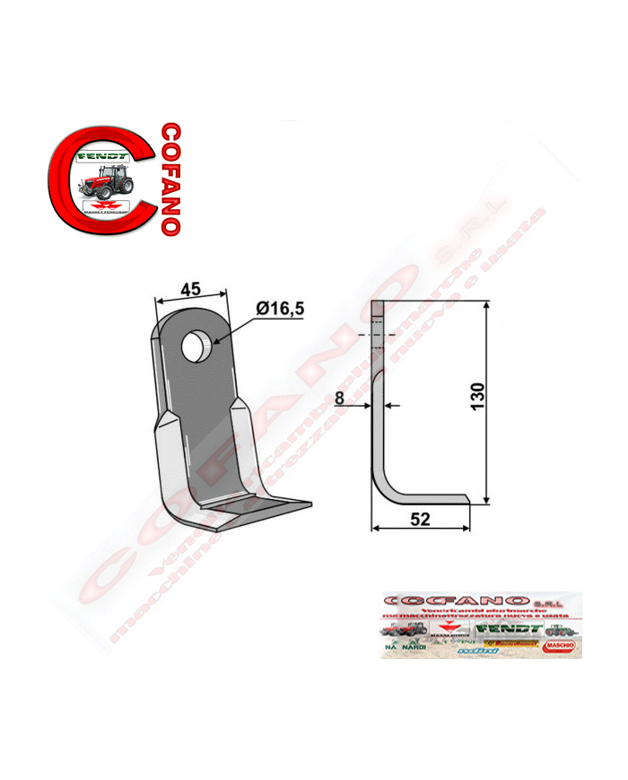 Coltello angolare T21004042 Maschio