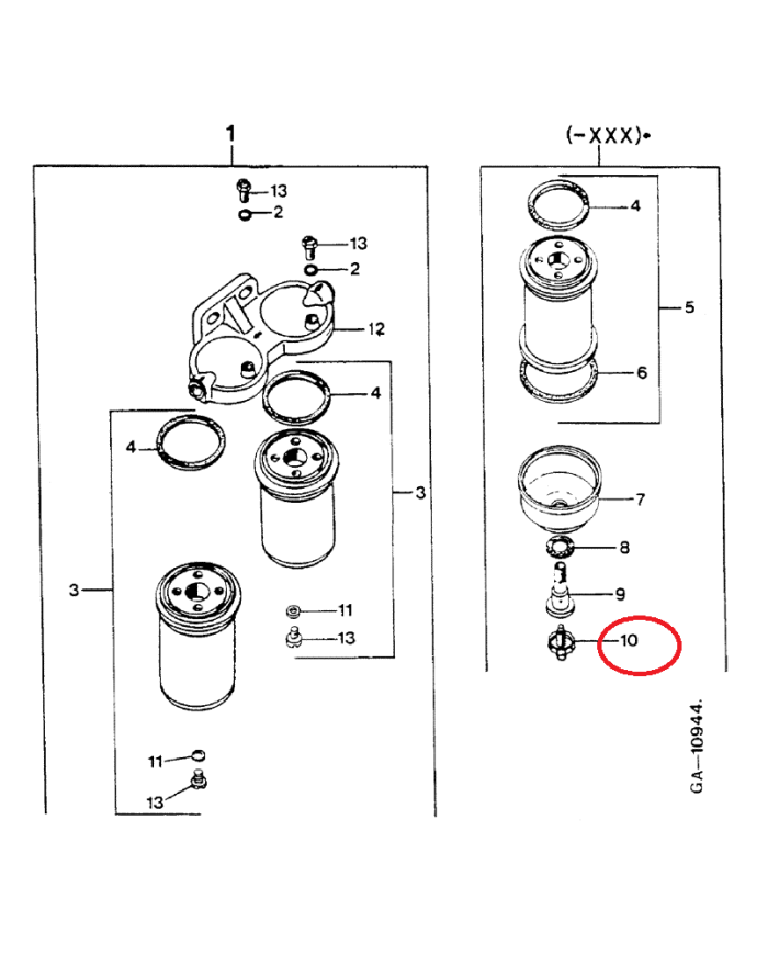Vite filtro carburante Case IH 3132196R1