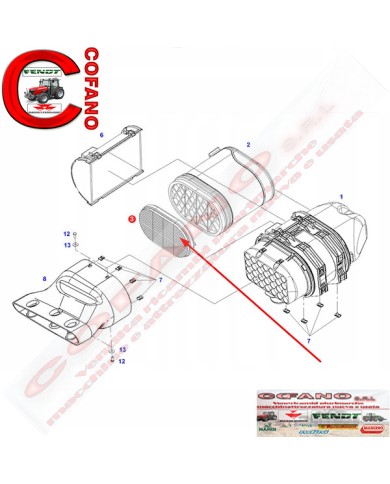Filtro aria di sicurezza H931202090400 per Fendt-MF-Landini