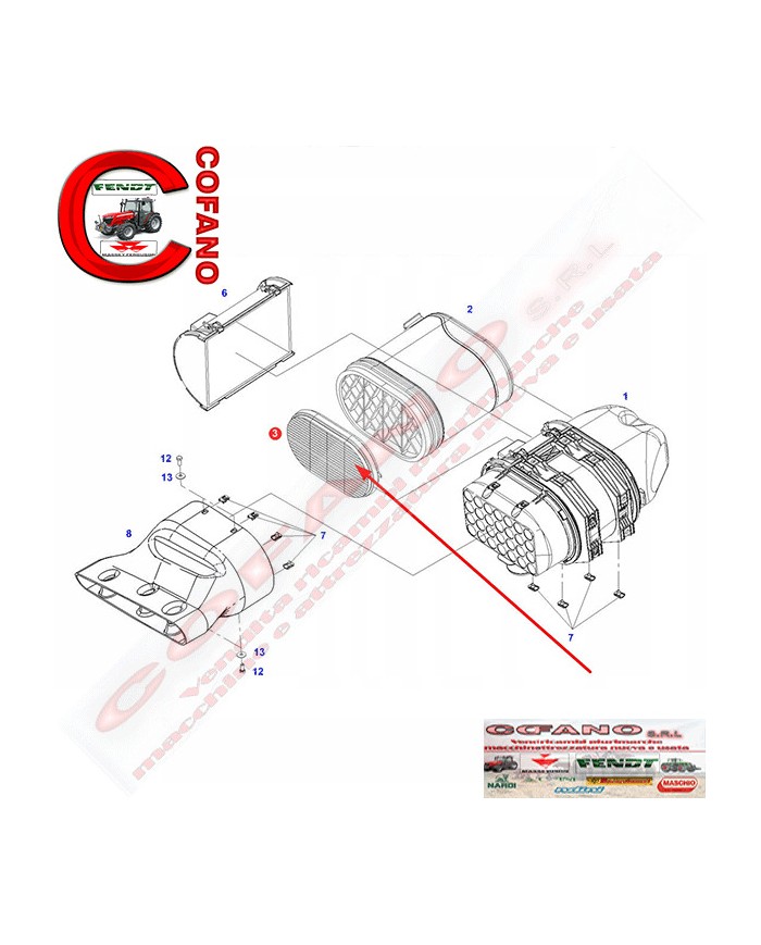 Filtro aria di sicurezza H931202090400 per Fendt-MF-Landini
