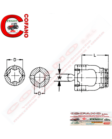 Forcella 57.5x48 mm W2480 Walterscheid