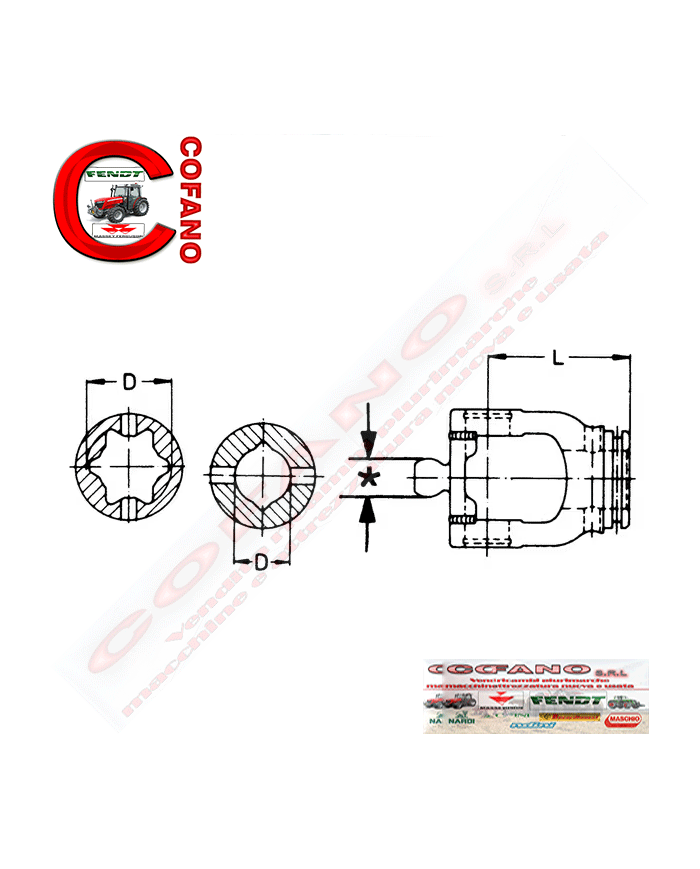 Forcella 57.5x48 mm W2480 Walterscheid
