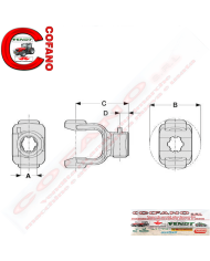Forcella con pulsante 1-3/8"-6 denti T50/V50 Comer