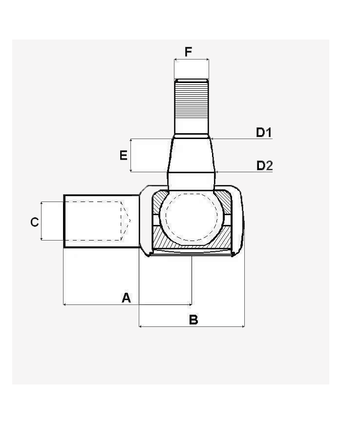Testina sterzo compatibile con Case IH 3221271R91