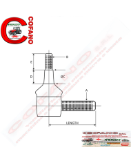 Testina sterzo Lungh 95 mm