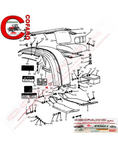 Prolunga protezione in gomma 3539743M2 MF serie 300