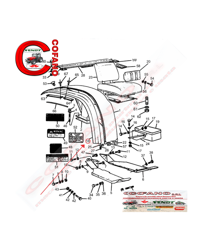 Prolunga protezione in gomma 3539743M2 MF serie 300
