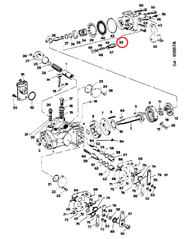 Testina pompa iniezione Bosch compatibile con Case IH 3079118R91