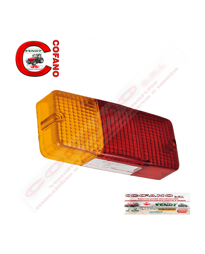 Rodovetro posteriore rosso-arancio