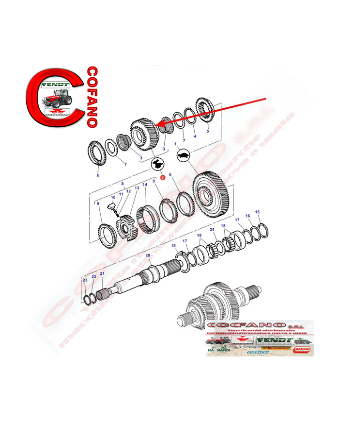 Ingranaggio cambio Z26 MF 3070-3080-3115