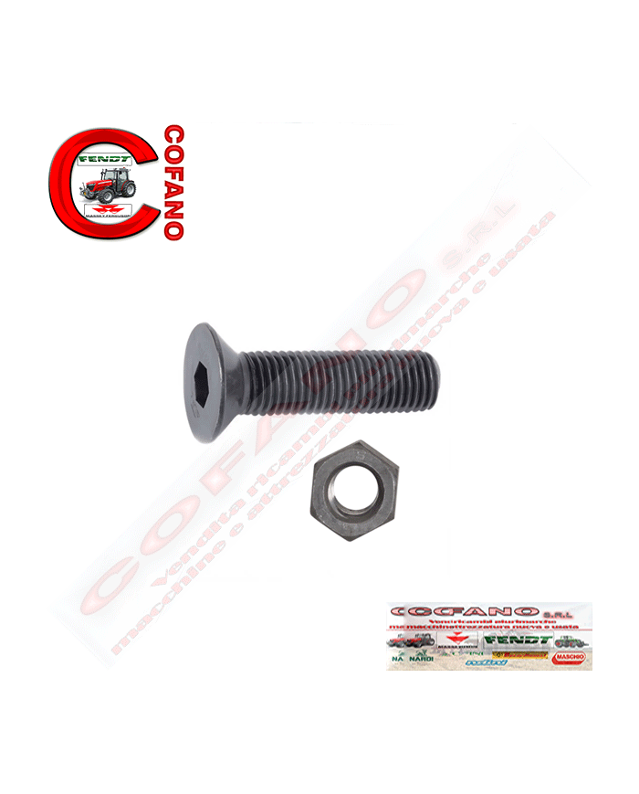 Kit 5 pz M12x35 completa di dado autobloccante