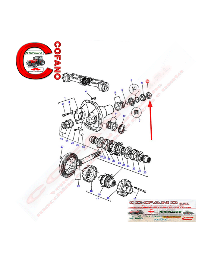 Ghiera di bloccaggio M40 x 1.5 MF Landini