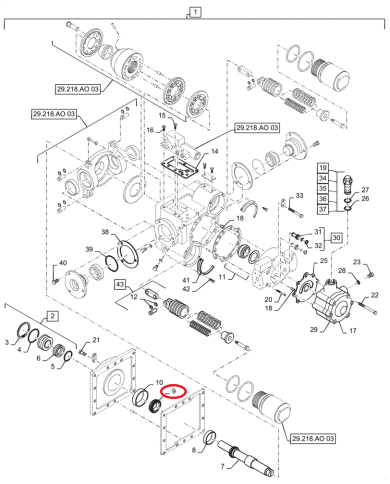 Cuscinetto conico 33,34 x 22,33 mm compatibile con Case IH 671032R1