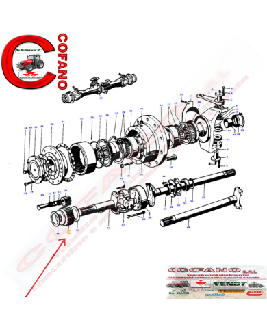 Ingranaggio assale anteriore Agco 1422770M1