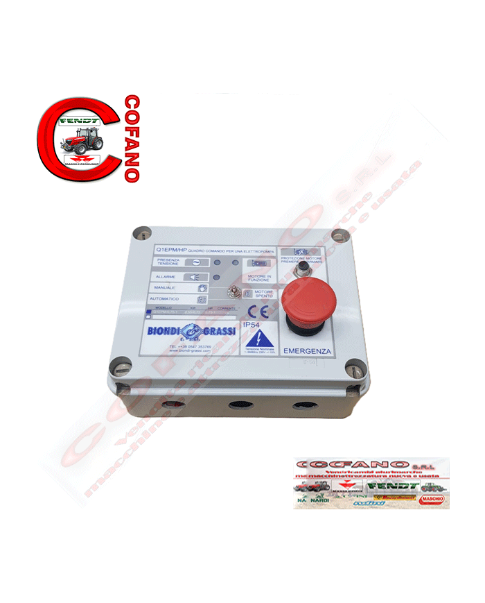 Quadro di comando 220V per elettropompa Biondi e Grassi