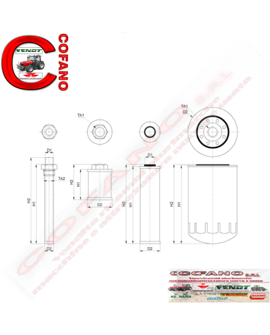 Filtro olio Ø 18.5x76 mm Mann Filter per Bosco