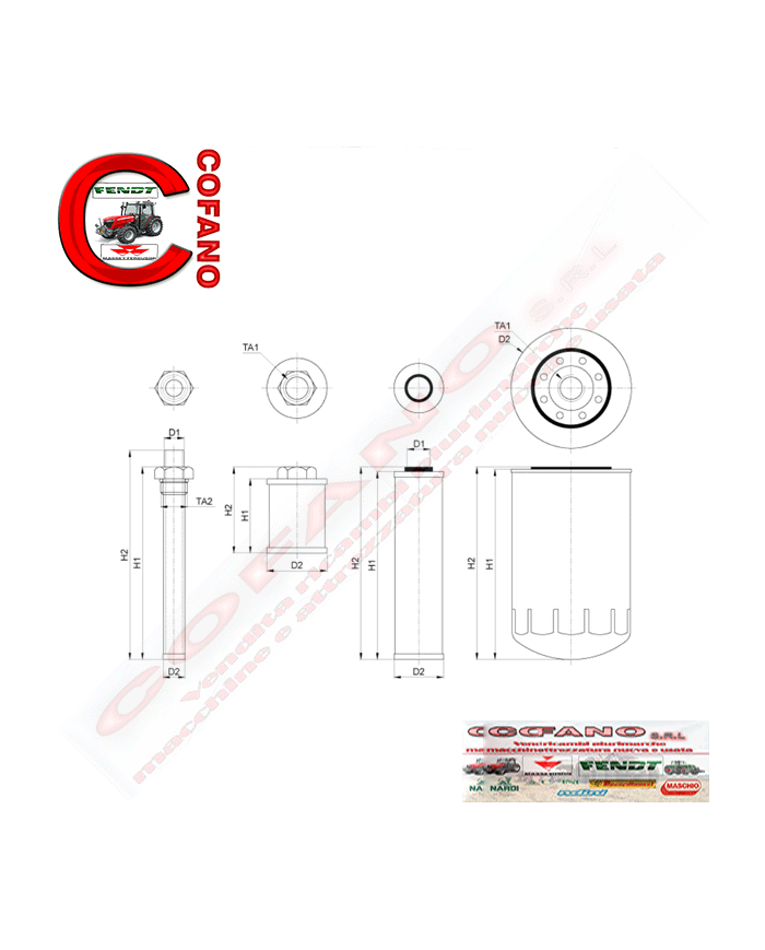 Filtro olio Ø 18.5x76 mm Mann Filter per Bosco