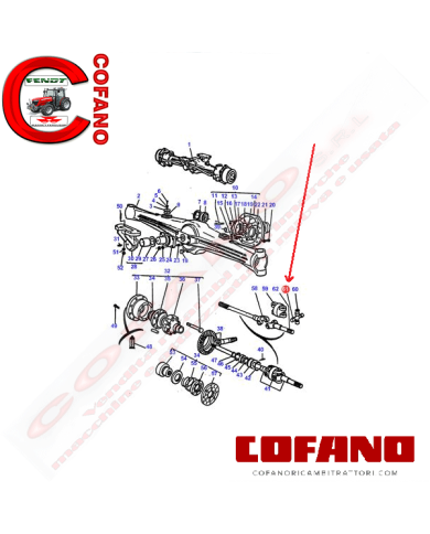 Albero 1423441M2 Massey Ferguson 250-260-270