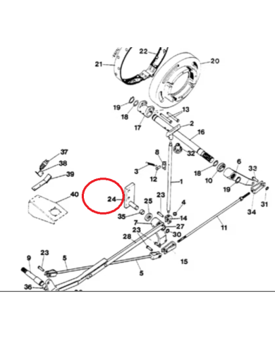 Supporto Leva Freno a Mano 3221945R91 compatibile con Case IH