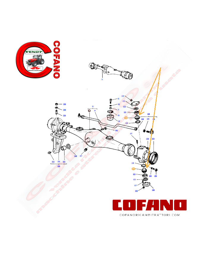 Perno 2714089M3 MF 200-500-600