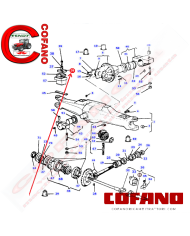 Ammortizzatore dell'assale anteriore 3543387M1 MF 3000-300