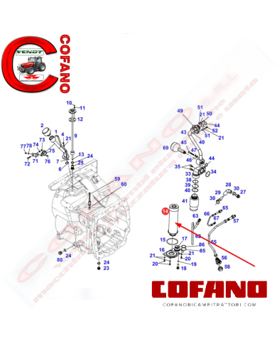 Filtro idraulico H931860061102 Fendt