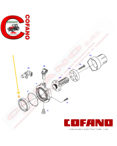 Paraolio presa di forza X550162801000 Fendt 95x110x10 mm