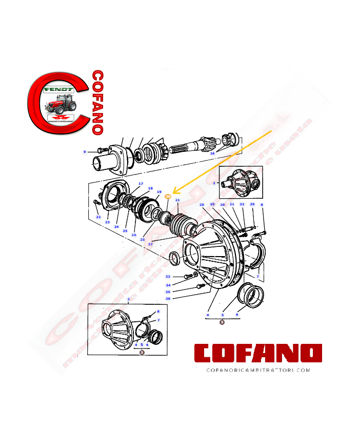 Manicotto Agco 1617790M1 MF 1100-2600-2700-3500-3600