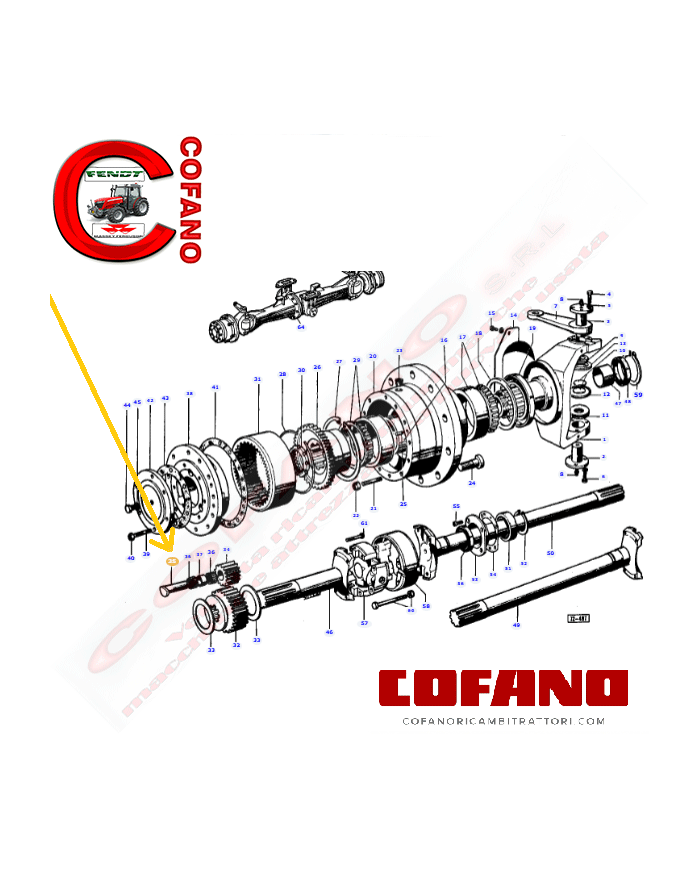 Perno 1422773M2 Massey Ferguson Landini