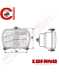 Fanale Anteriore Cobo per trattore Fiat New Holland Same Lamborghini, Hurlimann,