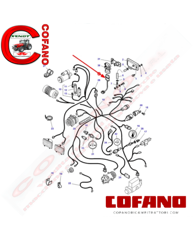 Adattatore sensore maschio/femmina Agco 4270802M1 MF 8200