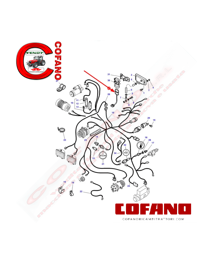 Adattatore sensore maschio/femmina Agco 4270802M1 MF 8200