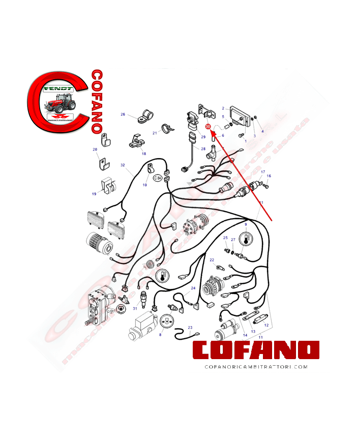 Supporto per sensore 4270740M1 Agco 8200