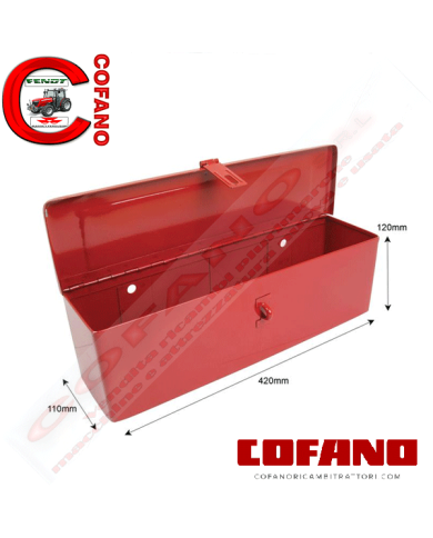 Cassetta porta attrezzi in metallo rossa