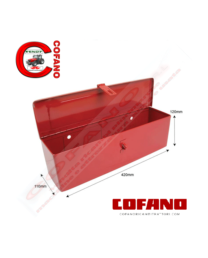Cassetta porta attrezzi in metallo rossa