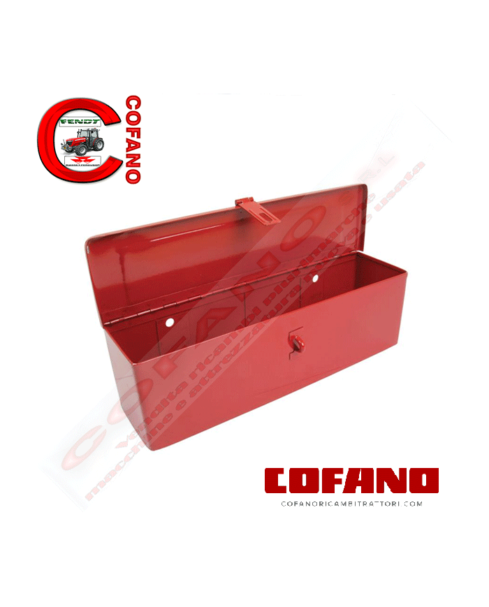 Cassetta porta attrezzi in metallo rossa