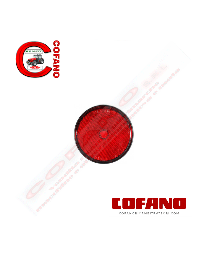 Catadiottro rotondo Ø 60mm rosso-bianco-arancio