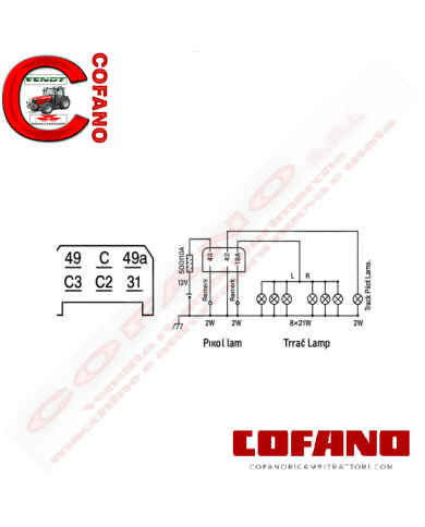 Relè indicatore di direzione 12V