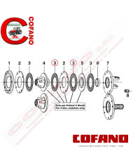 Disco d'attrito ferodo 160x97x3.2 per frizioni a disco