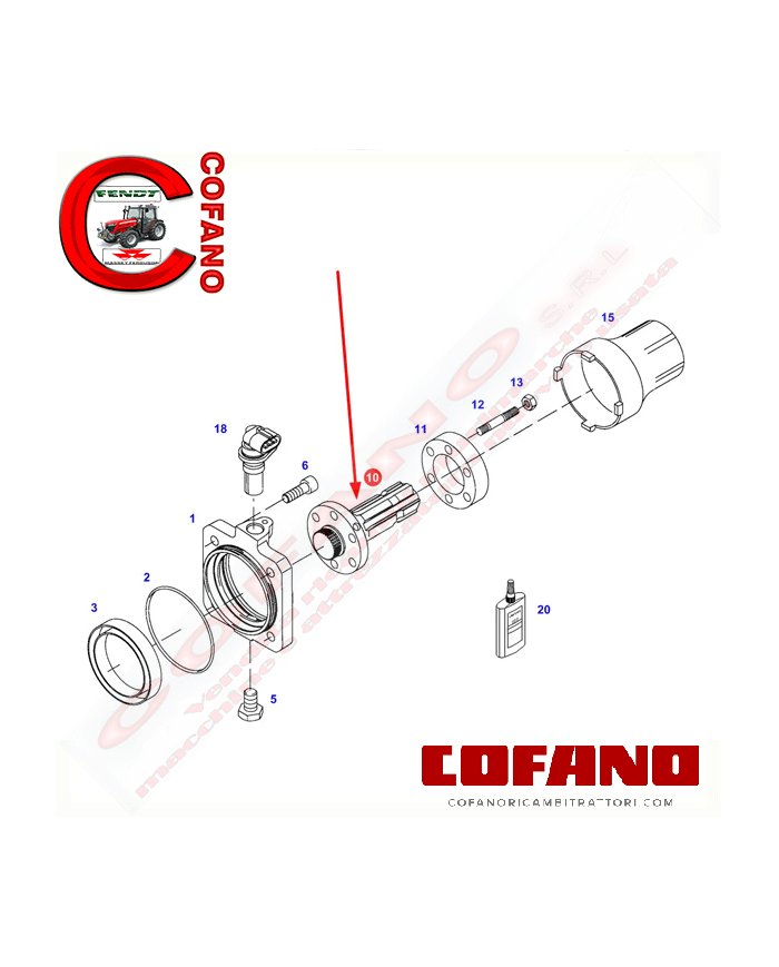 Adattatore flangia Z6 13/8'' originale 926150220032