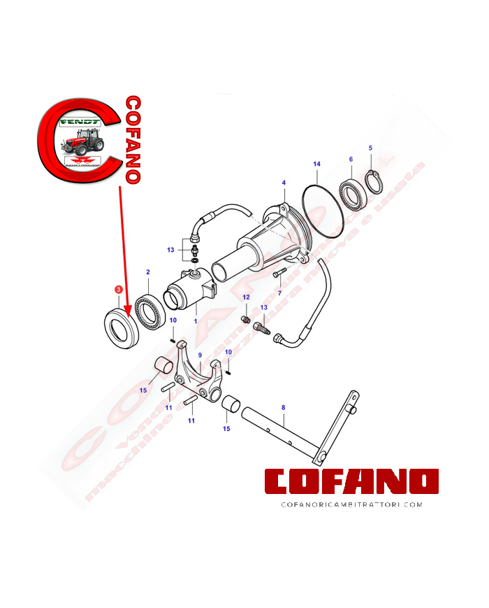 Anello di supporto cuscinetto frizione MF serie 3600