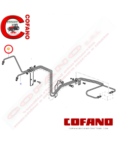 Tubo idraulico SHL Lato SX 0.012.4001.3